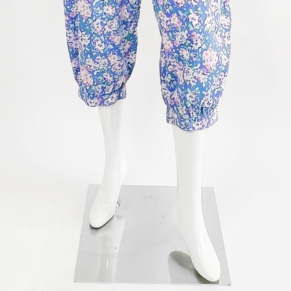 Vintage 80s Laura Ashley Pink Floral Cotton
Sleeveless Jumpsuit - Picture 5 of 15